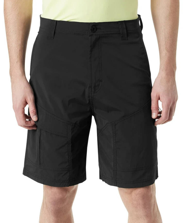 BASS OUTDOOR Worker Cargo 9" Shorts Men's 32 Black Pockets Button Zip Closure