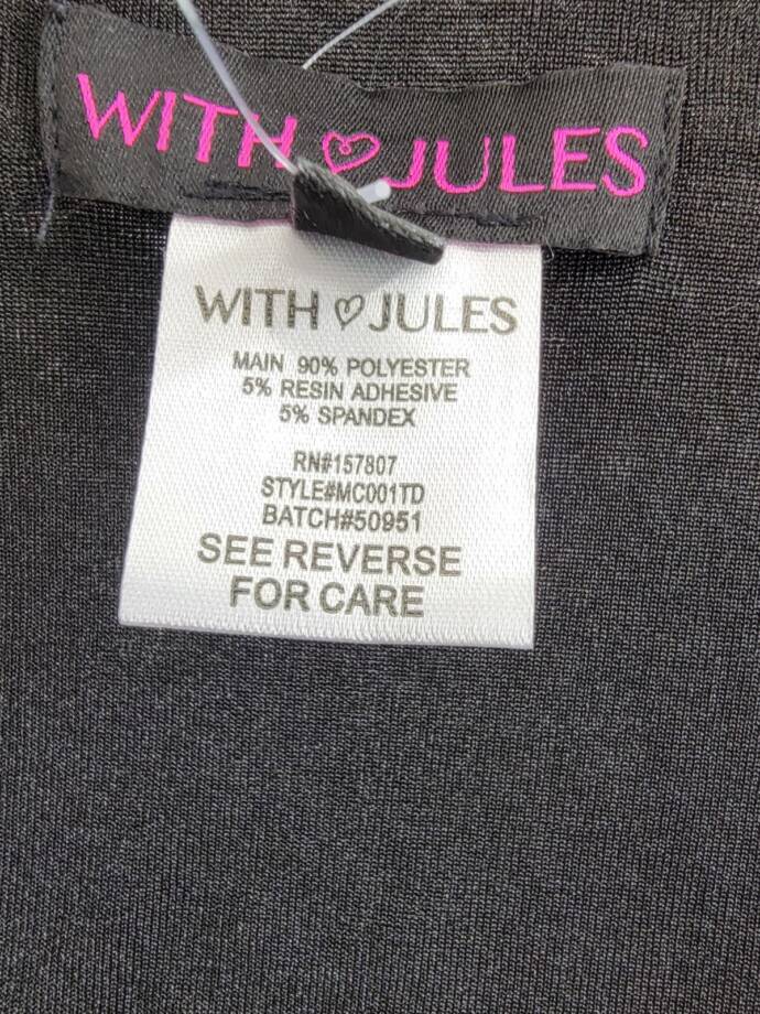 With Jules Open Front Cropped Shrug Big Girls' L Black Solid Long Sleeve Pull On