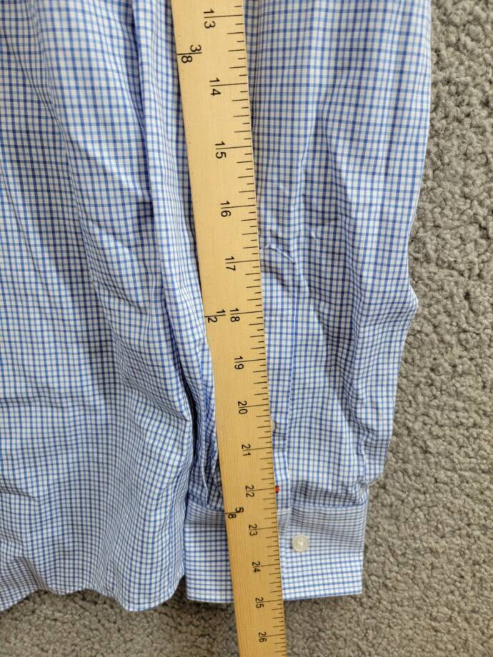 Tommy Hilfiger TH Flex Regular Fit Stretch Twill Dress Shirt Men's 16 34-35 Blue