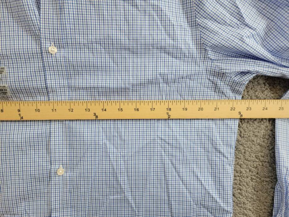 Tommy Hilfiger TH Flex Regular Fit Stretch Twill Dress Shirt Men's 16 34-35 Blue