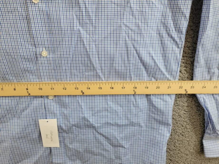 Tommy Hilfiger TH Flex Regular Fit Stretch Twill Dress Shirt Men's 16 34-35 Blue