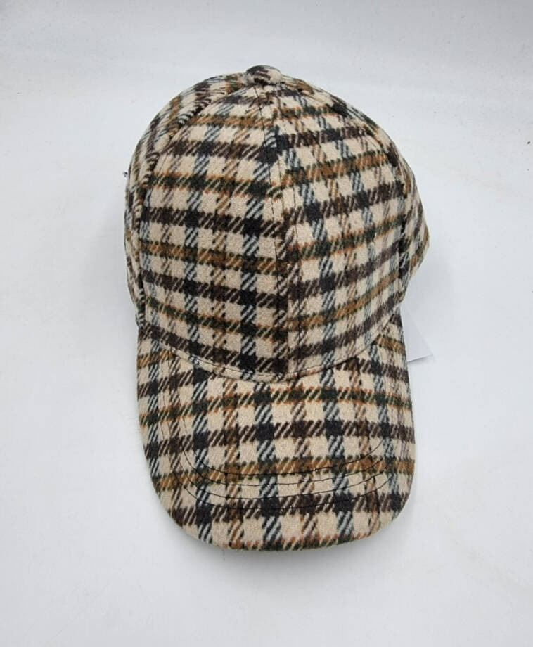 Hat Attack Everyday Plaid Cap Women's O/S Brown Multi Sliding Buckle Closure