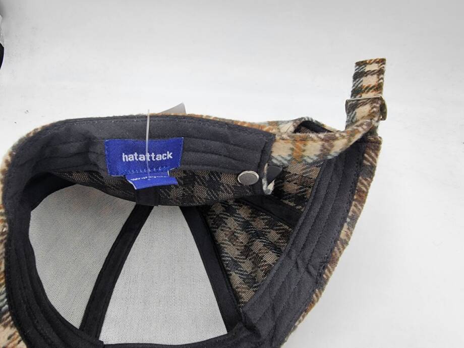 Hat Attack Everyday Plaid Cap Women's O/S Brown Multi Sliding Buckle Closure