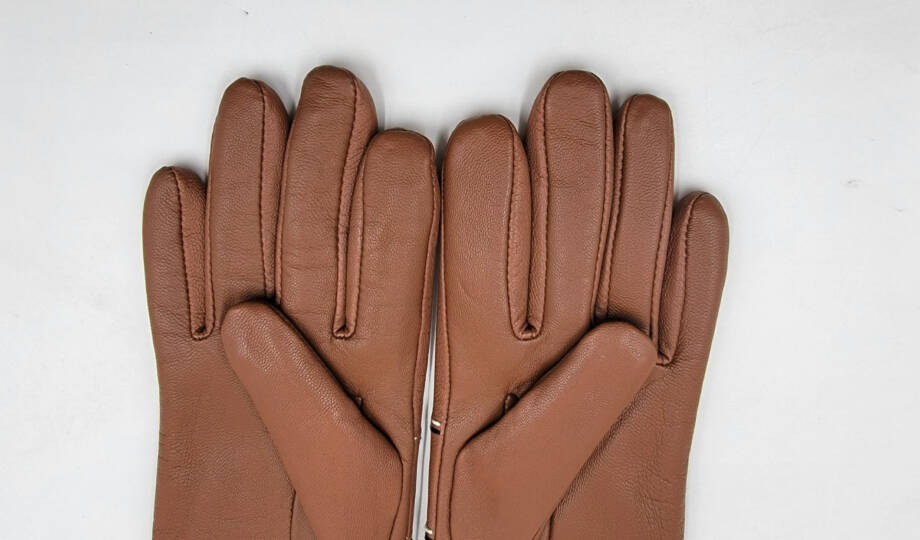 Charter Club Plaid Topstitch Leather Gloves Women's S Saddle Slip On
