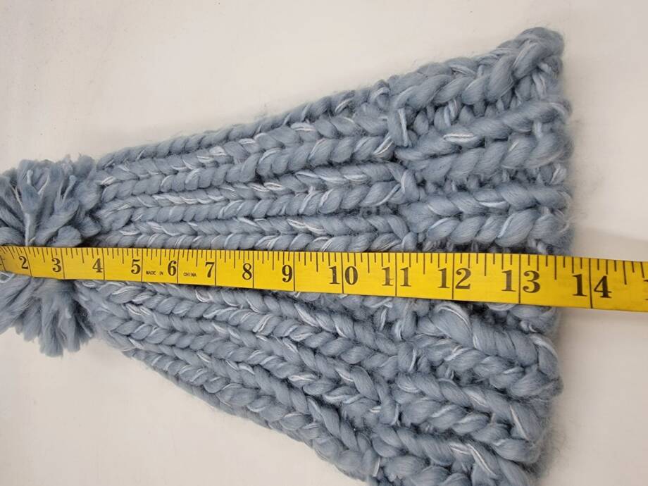 Marcus Adler Luxe Chunky Knit Pom Cuffed Beanie Women's Blue Multi