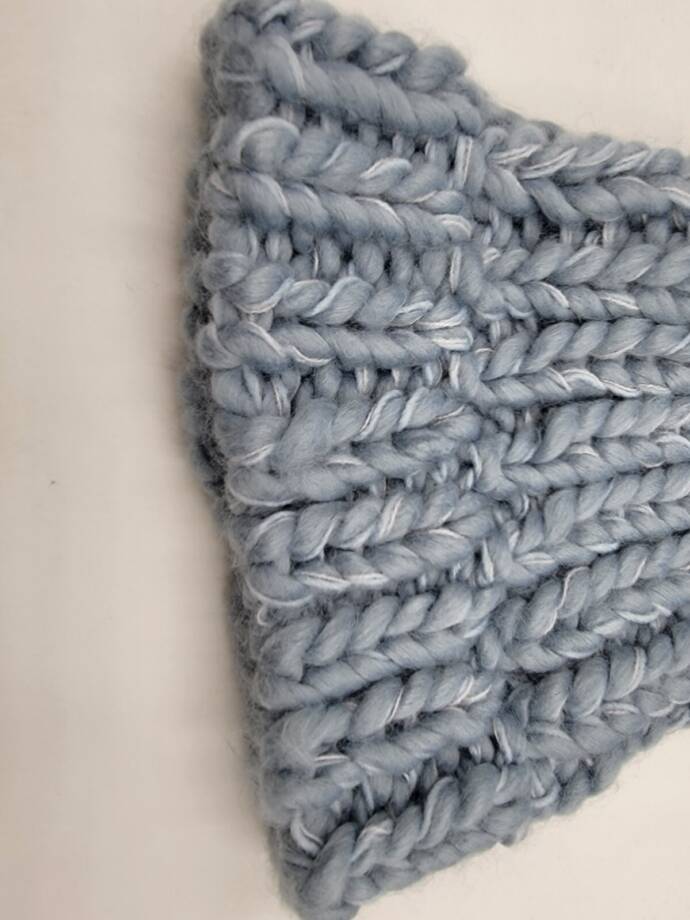 Marcus Adler Luxe Chunky Knit Pom Cuffed Beanie Women's Blue Multi