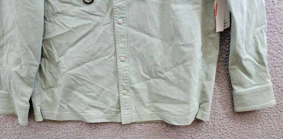 Bass Outdoor Relaxed Fit Solid Worker Shirt Jacket Men's M Lily Pad Snap Closure