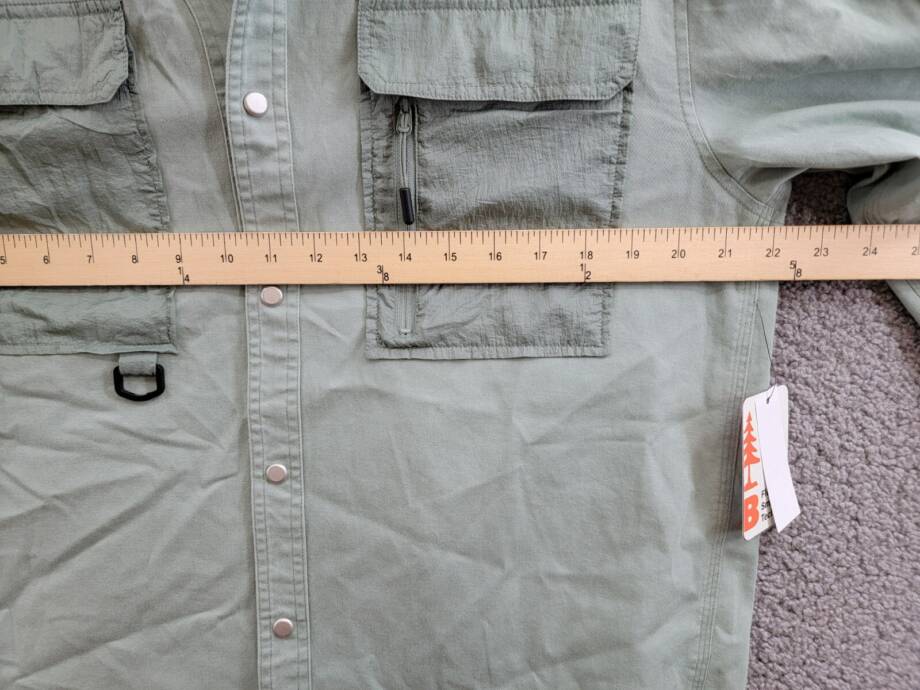 Bass Outdoor Relaxed Fit Solid Worker Shirt Jacket Men's M Lily Pad Snap Closure