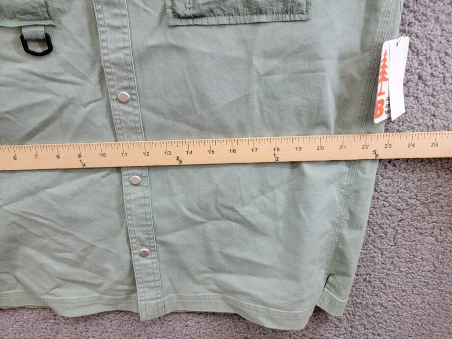 Bass Outdoor Relaxed Fit Solid Worker Shirt Jacket Men's M Lily Pad Snap Closure
