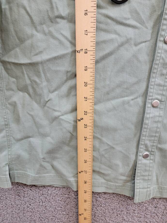 Bass Outdoor Relaxed Fit Solid Worker Shirt Jacket Men's M Lily Pad Snap Closure