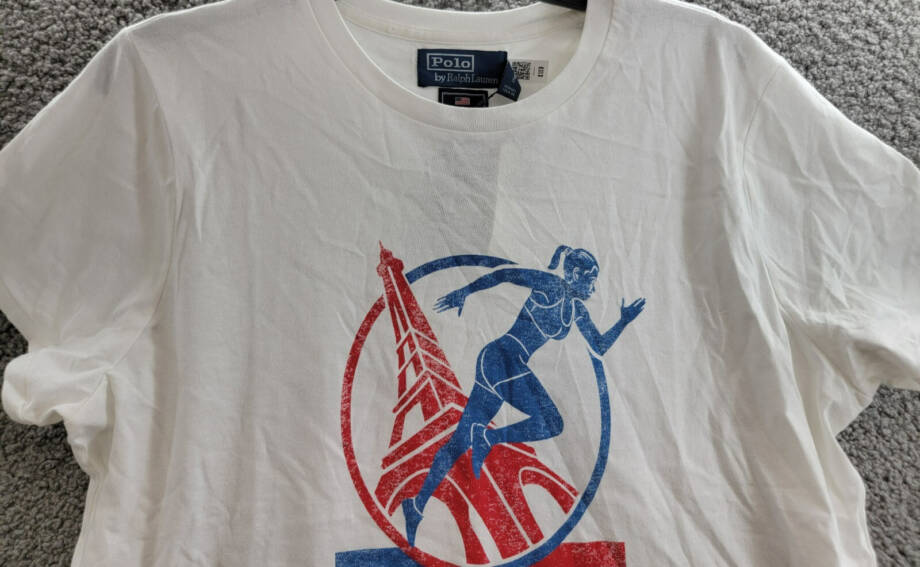 Polo by Ralph Lauren Team USA Graphic Jersey Tee Women's XL White Multi Pullover