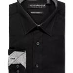 Nick Graham Modern Fit Stretch Poplin Dress Shirt Men's S/R 14.5-15 32-33 Black