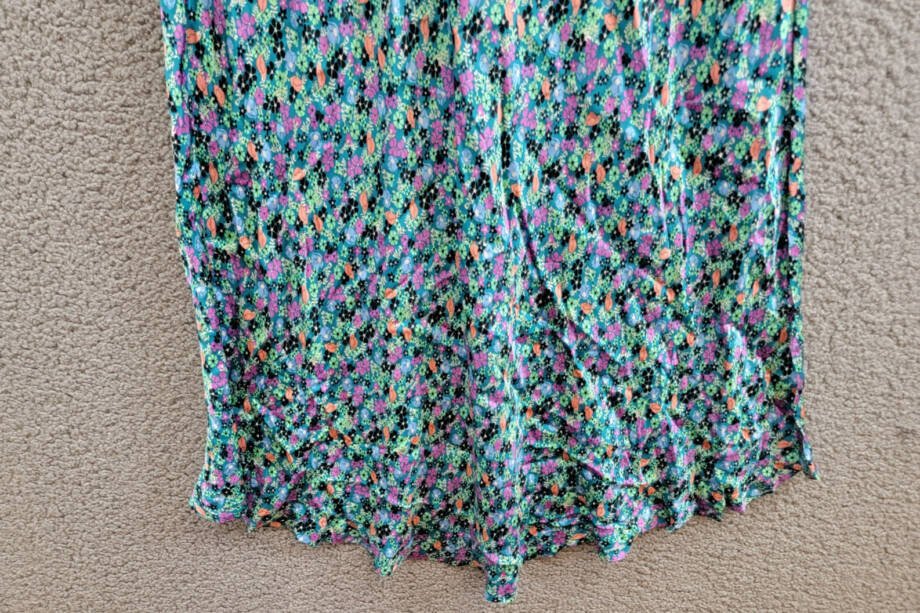 On 34th Trendy Plus Size Garden Floral Slip Skirt Women's 1X Tepid Teal Pull On