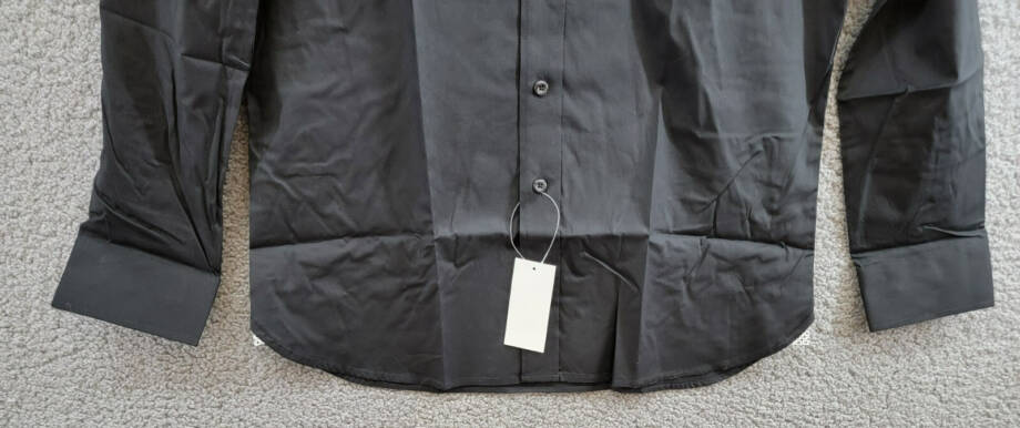 Nick Graham Modern Fit Stretch Poplin Dress Shirt Men's S/R 14.5-15 32-33 Black