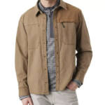 BASS OUTDOOR Ripstop Utility Shacket Men's S Teak Zip Pockets Snap Closure L/S