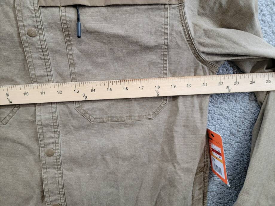 BASS OUTDOOR Ripstop Utility Shacket Men's S Teak Zip Pockets Snap Closure L/S