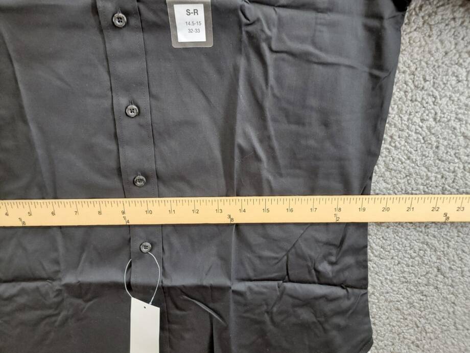 Nick Graham Modern Fit Stretch Poplin Dress Shirt Men's S/R 14.5-15 32-33 Black
