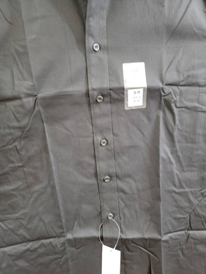 Nick Graham Modern Fit Stretch Poplin Dress Shirt Men's S/R 14.5-15 32-33 Black