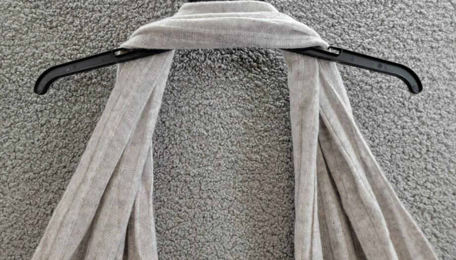 Charter Club Ribbed 100% Cashmere Scarf Women's One Size Ice Gray Heather