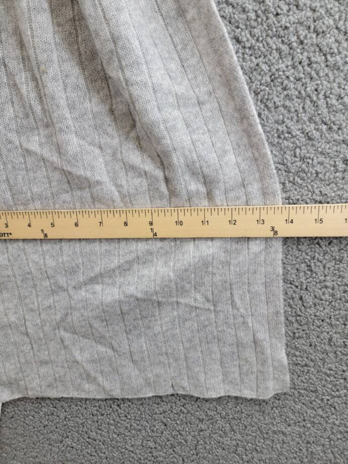 Charter Club Ribbed 100% Cashmere Scarf Women's One Size Ice Gray Heather