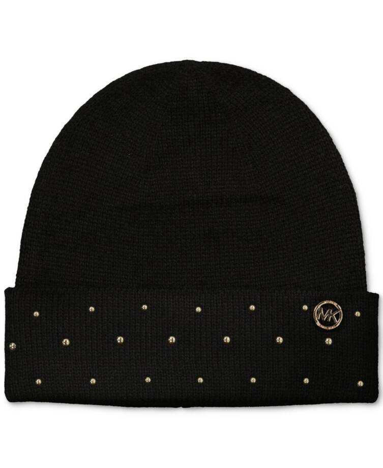 MICHAEL Michael Kors Studded Cozy Knit Beanie Women's One Size Black
