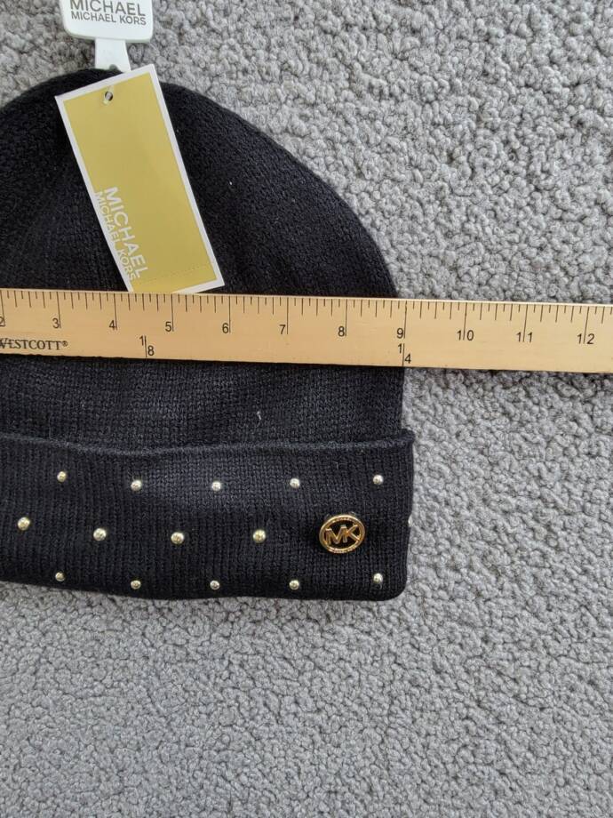 MICHAEL Michael Kors Studded Cozy Knit Beanie Women's One Size Black