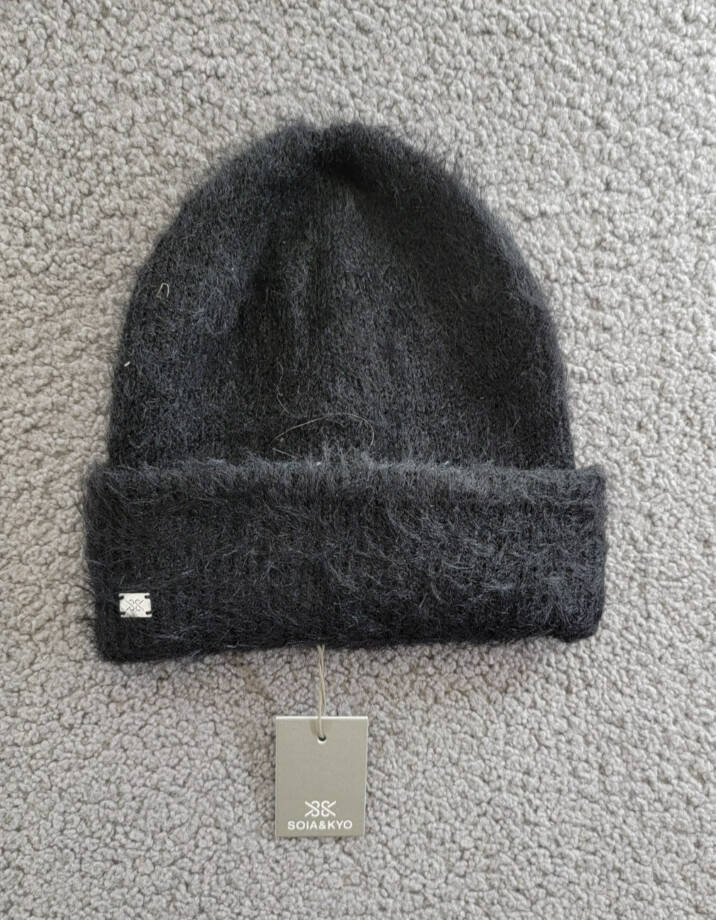 Soia & Kyo Jaya Knit Hat Women's One Size Black Wide Brim