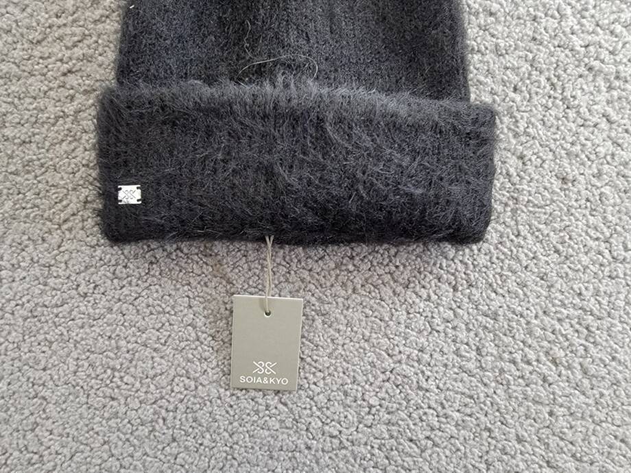 Soia & Kyo Jaya Knit Hat Women's One Size Black Wide Brim