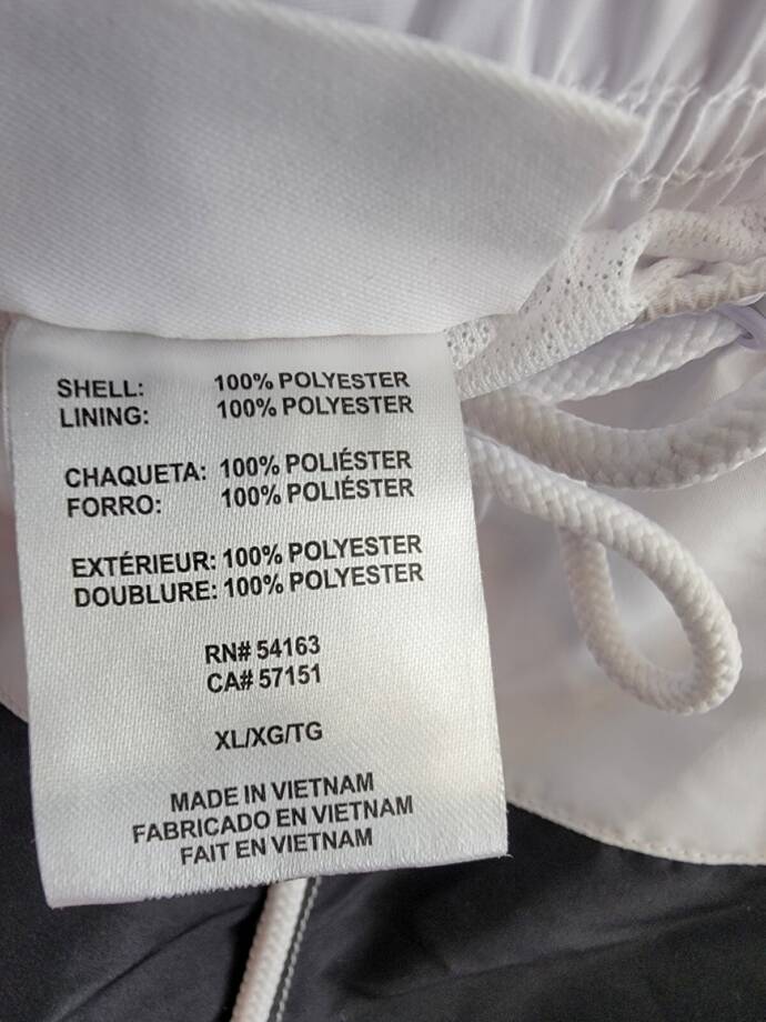 Calvin Klein Colorblocked 7" Swim Trunks Men's XL White/Black Elastic Waist
