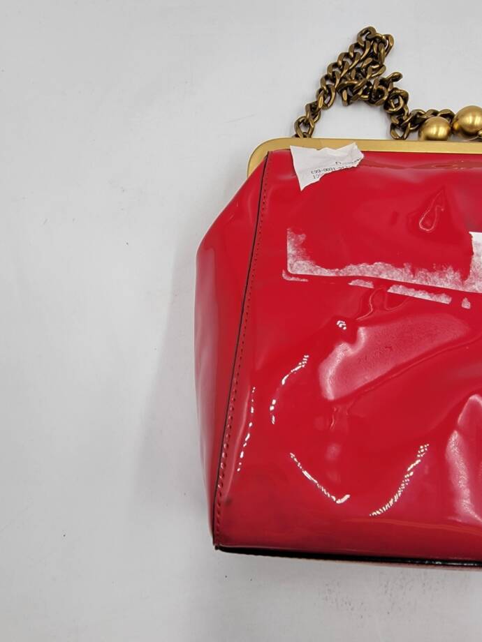 Circus by Sam Edelman Patent Kisslock Clutch Bag Women's Pink Chain Strap