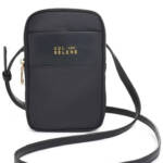 SOL AND SELENE By My Side Cross Body Bag Women's Black/Gold Zip Closure