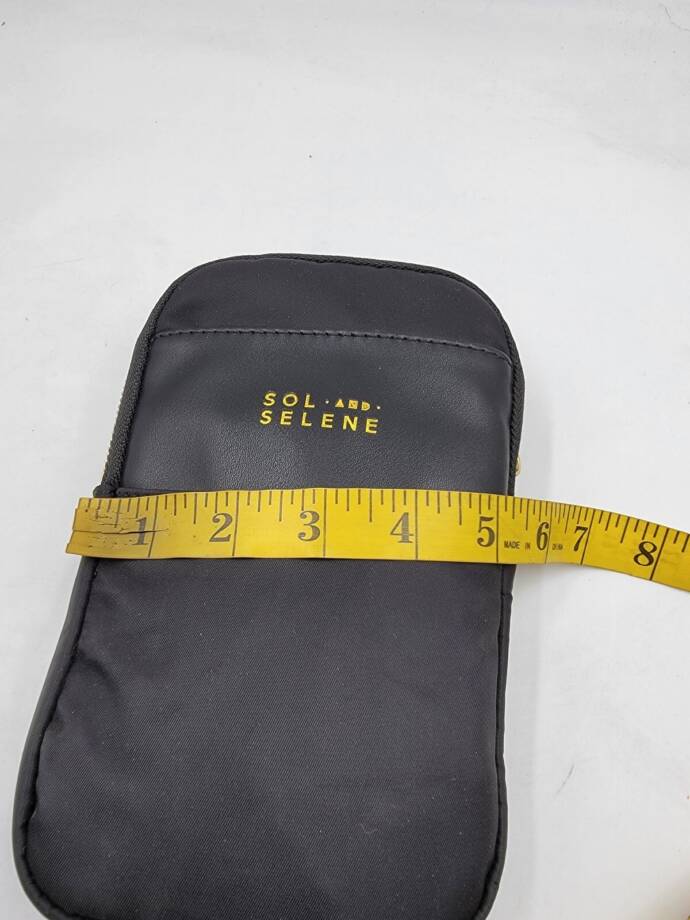 SOL AND SELENE By My Side Cross Body Bag Women's Black/Gold Zip Closure
