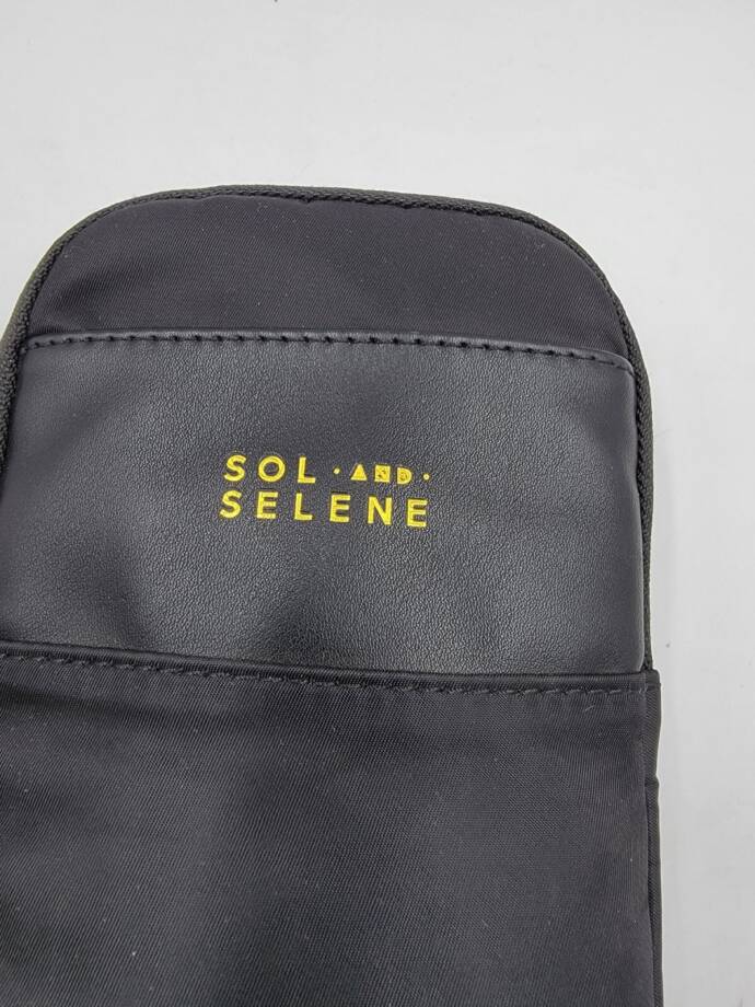 SOL AND SELENE By My Side Cross Body Bag Women's Black/Gold Zip Closure