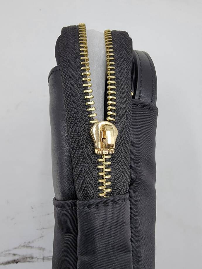 SOL AND SELENE By My Side Cross Body Bag Women's Black/Gold Zip Closure