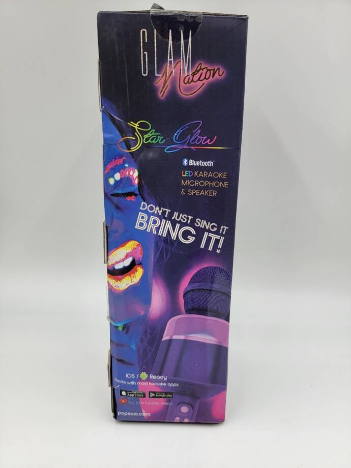Glam Nation Tzumi Star Glow LED Karaoke Microphone - Black