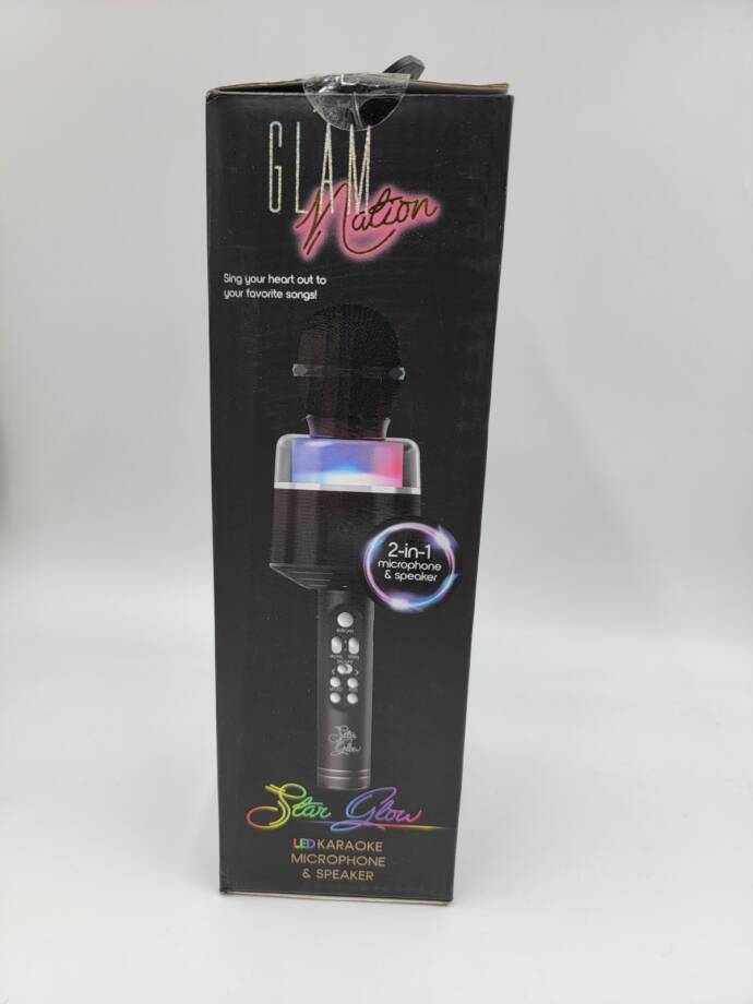 Glam Nation Tzumi Star Glow LED Karaoke Microphone - Black