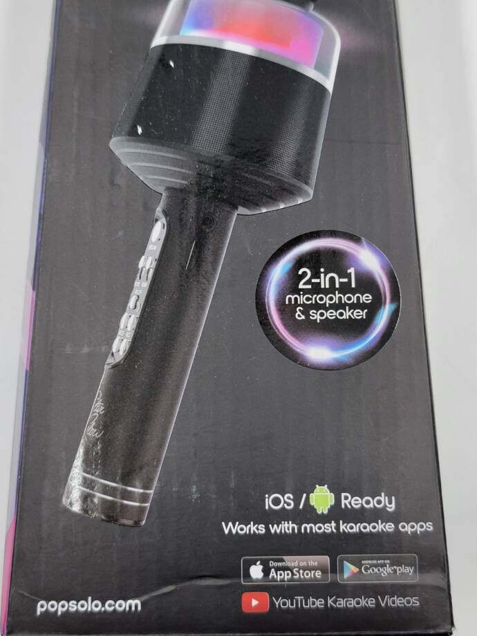 Glam Nation Tzumi Star Glow LED Karaoke Microphone - Black