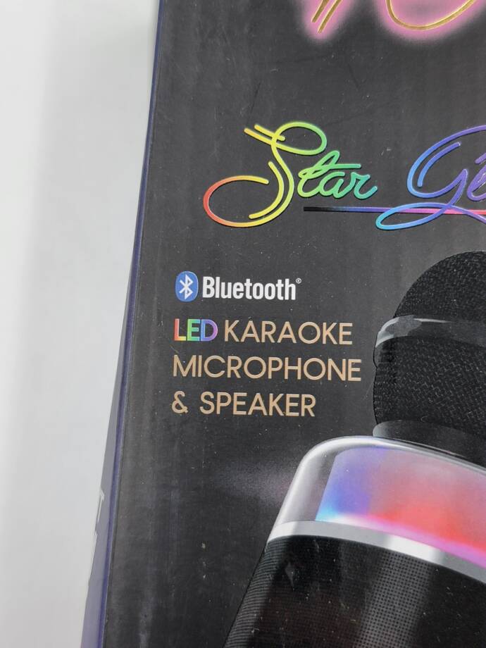 Glam Nation Tzumi Star Glow LED Karaoke Microphone - Black