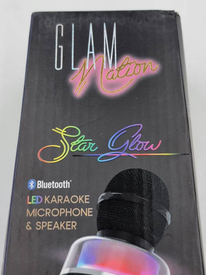 Glam Nation Tzumi Star Glow LED Karaoke Microphone - Black