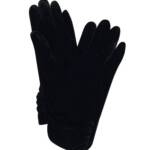 Marcus Adler Rouched Cuff Thinsulate Lined Velvet Glove Women's One Size Black