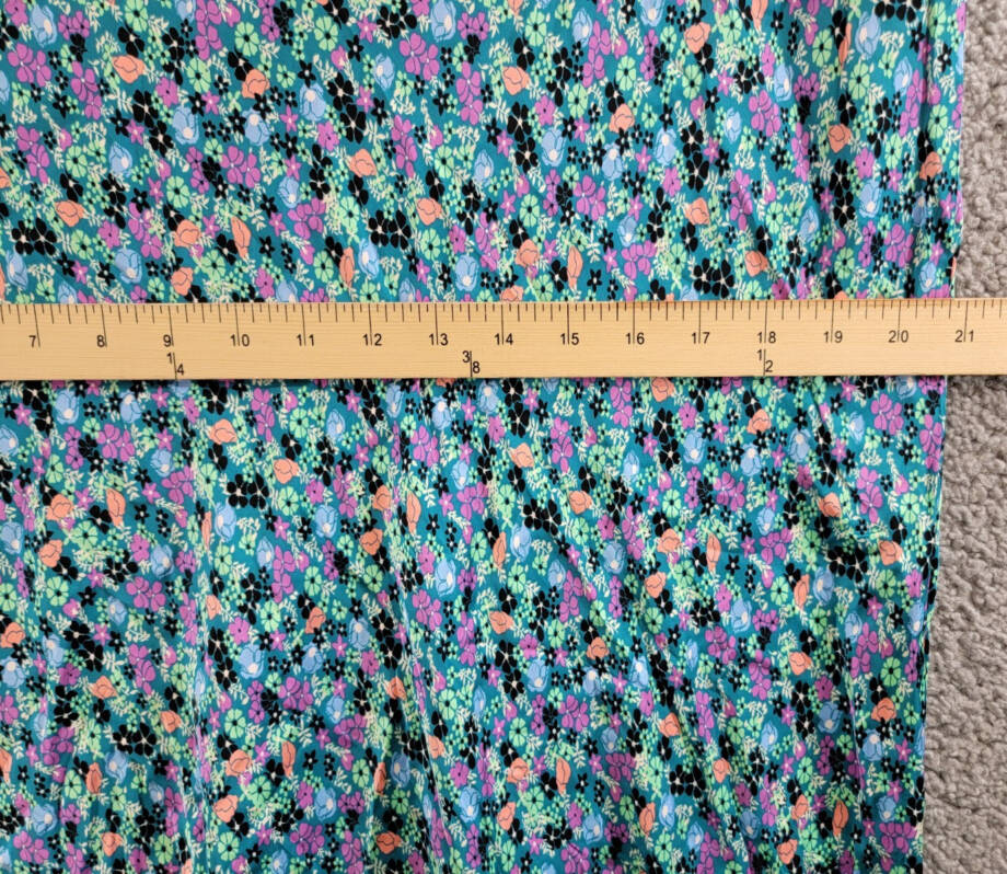 On 34th Plus Size Trendy Garden Floral Slip Skirt Women's 3X Tepid Teal Pulls On