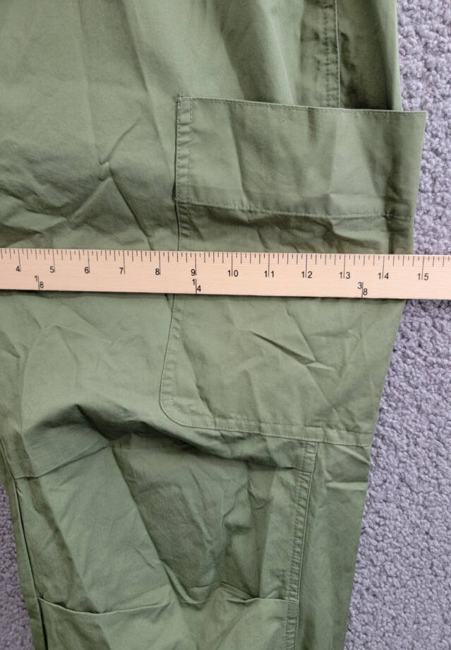On 34th Plus Size Trendy Utility Pants Women's 1X Olivine Elastic Waist Pull-On~