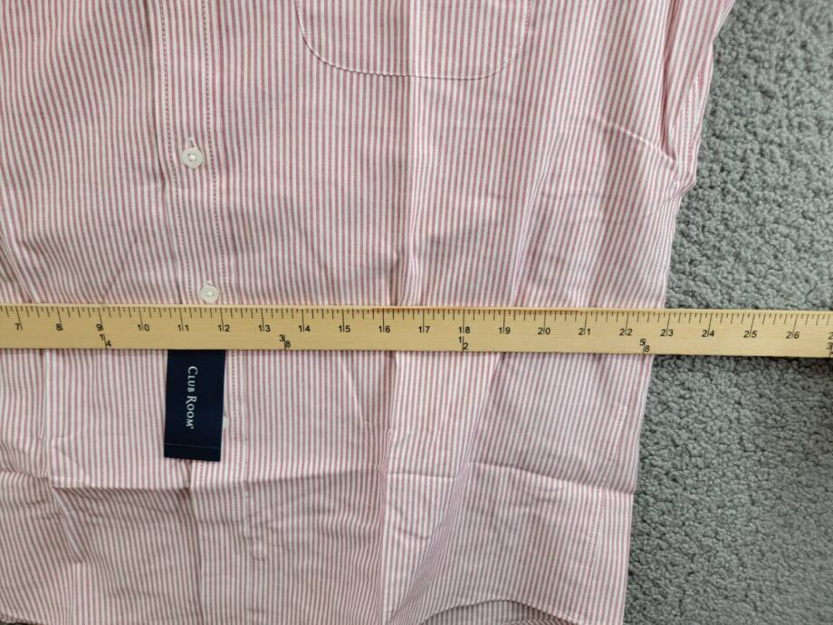 Club Room Regular Fit Performance University Stripe Dress Shirt Men's 16 32-33