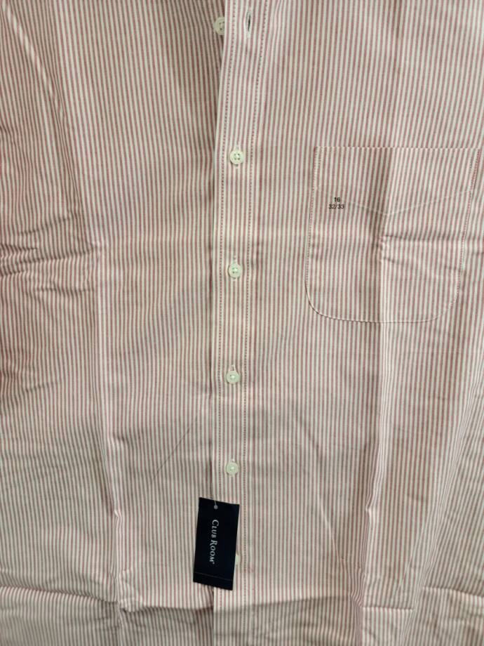 Club Room Regular Fit Performance University Stripe Dress Shirt Men's 16 32-33