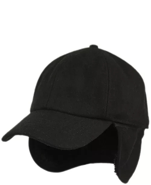 Epoch Hats Company Wool Earflap Cap with Sherpa Lining Women's O/S Black