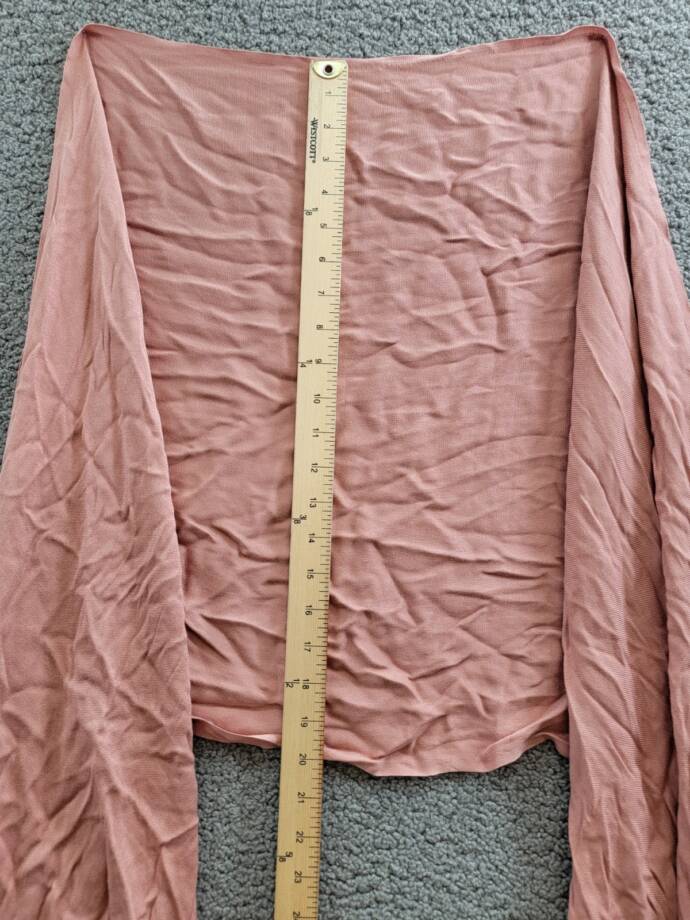 Calvin Klein Solid Satin Scarf Women's One size Desert Rose Frayed Edges