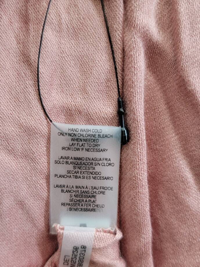 Calvin Klein Solid Satin Scarf Women's One size Desert Rose Frayed Edges