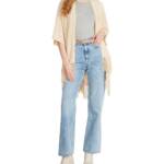 Steve Madden Medallion Brushed Topper Women's OSFM Ivory Fringe Trim