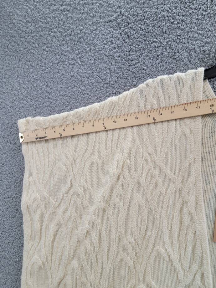 Steve Madden Medallion Brushed Topper Women's OSFM Ivory Fringe Trim