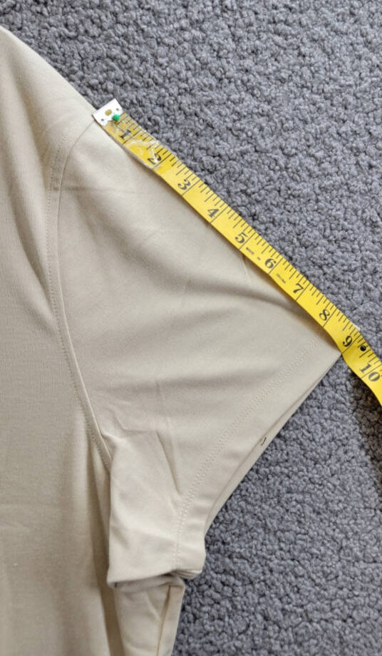Alfani AlfaTech Stretch Solid Polo Shirt Men's XXL Brown Rice Short Sleeves